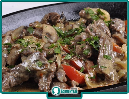 Диетическая карточка «Говядина с грибами» участников 3-го сезона специального проекта «Я худею!» телеканала НТВ Диетическая карточка «Говядина с грибами» участников 3-го сезона специального проекта «Я худею!» телеканала НТВ