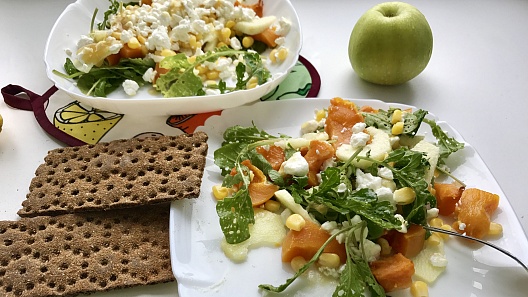 Диетическая карточка «Салат с творогом и тыквой» участников 3-го сезона специального проекта «Я худею!» телеканала НТВ Диетическая карточка «Салат с творогом и тыквой» участников 3-го сезона специального проекта «Я худею!» телеканала НТВ