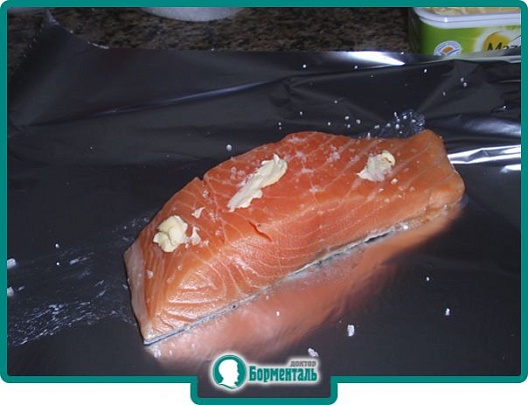 Диетическая карточка «Лосось запечённый в фольге» участников 3-го сезона специального проекта «Я худею!» телеканала НТВ Диетическая карточка «Лосось запечённый в фольге» участников 3-го сезона специального проекта «Я худею!» телеканала НТВ