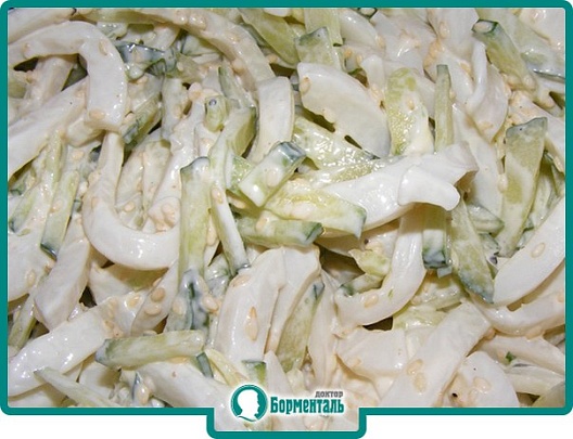 Диетическая карточка «Кальмары с сыром» участников 3-го сезона специального проекта «Я худею!» телеканала НТВ Диетическая карточка «Кальмары с сыром» участников 3-го сезона специального проекта «Я худею!» телеканала НТВ